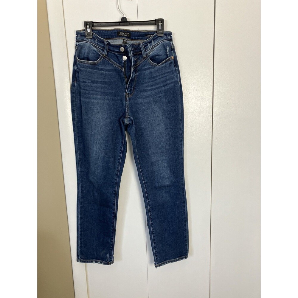 Judy Blue Slim Fit Distressed Womens Blue Jeans Size 7/28